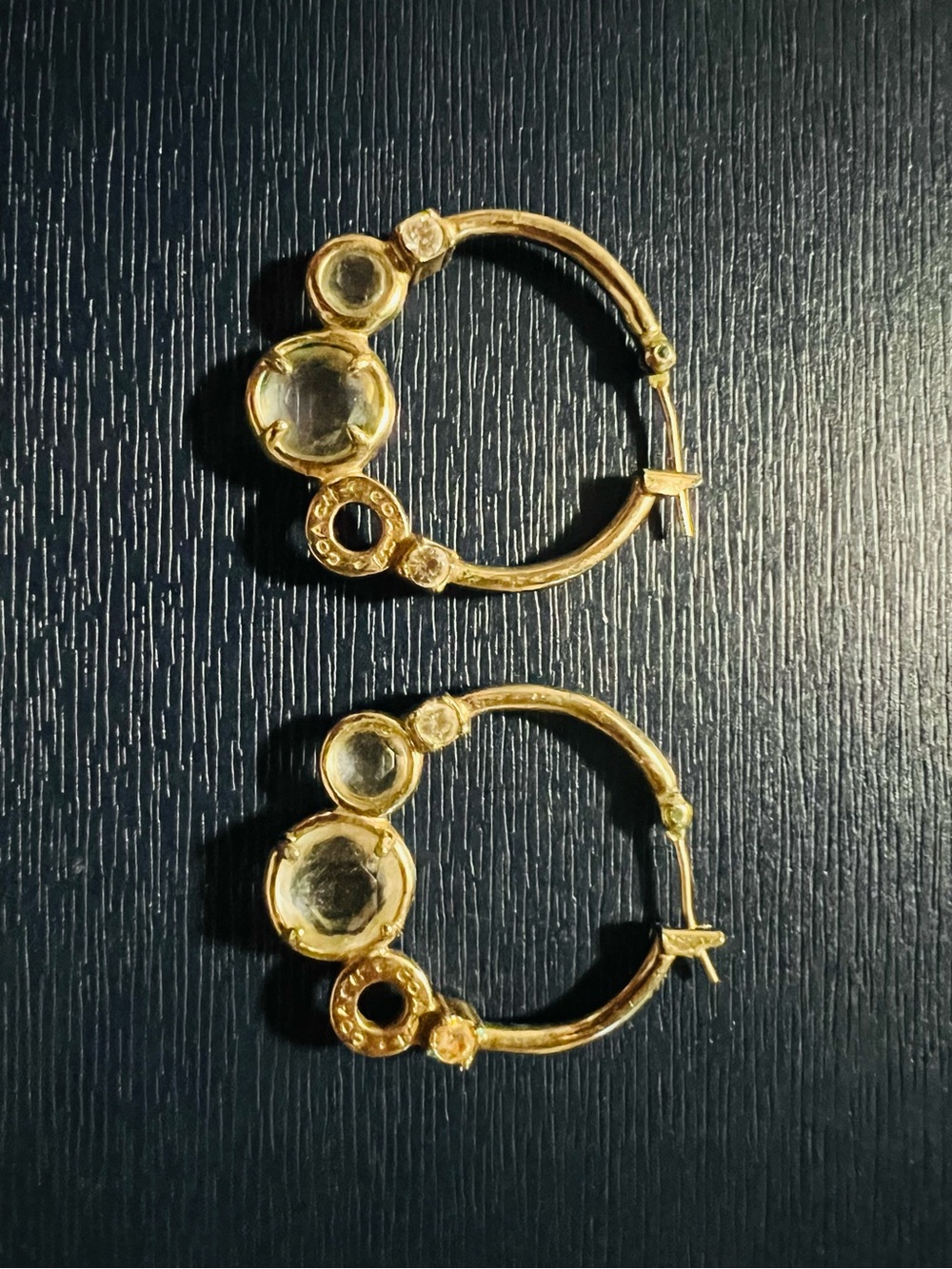 Coach Gold-Tone Crystal Hoop Earrings - Elegant Women's Jewelry